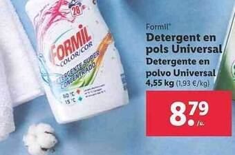 Lidl Formil Detergente En Polvo Universal oferta