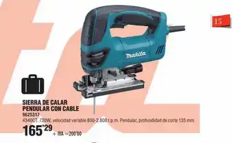 Optimus Sierra De Calar Pendular Con Cable 9625317 Makita oferta