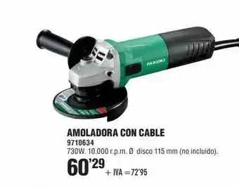 Optimus Amoladora Con Cable Hikoki oferta