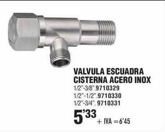 Optimus Valvula Escuadra Cisterna Acero Inox oferta
