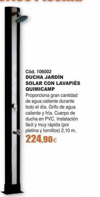 Ferrcash Ducha Jardín Solar Con Lavapiés Quimicamp oferta