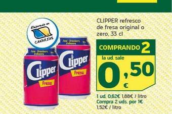 HiperDino Clipper Refresco De Fresa Original O Zero oferta