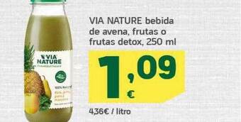 HiperDino Via Nature Bebida De Avena Frutas O Frutas Detox oferta