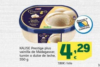 HiperDino Kalise Prestige Plus Vainilla De Madagascar Turrón O Dulce De Leche oferta