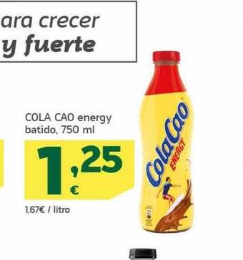 HiperDino Cola Cao Energy Batido oferta