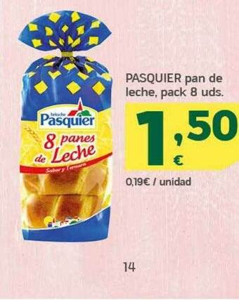 HiperDino Pasquier Pan De Leche oferta