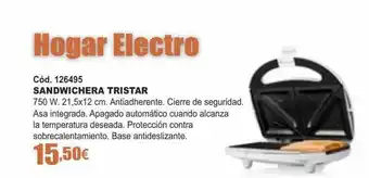 Ferrcash Sandwichera Tristar oferta