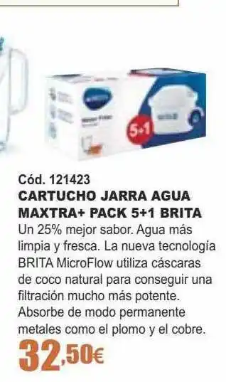 Ferrcash Cartucho Jarra Agua Maxtra+ Pack 5+1 Brita oferta