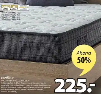 JYSK Dreamzone Colchón De Muelle Gold S30 oferta
