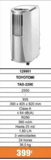 Ferrcash Toyotomi Tad-229e oferta