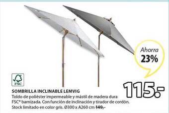 JYSK Sombrilla Inclinable Lemvig oferta