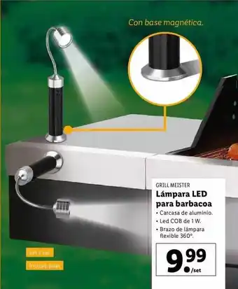 Lidl Grill Meister Lámpara Led Para Barbacoa oferta