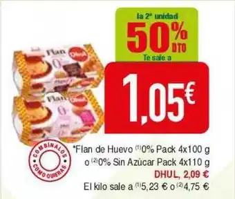 Masymas Flan De Huevo 0% O 0% Sin Azúcar oferta