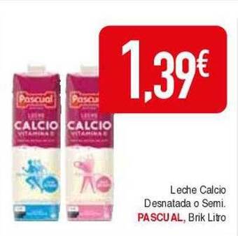 Masymas Leche Calcio Desnatada O Semi. Pascual oferta