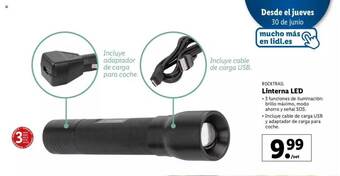 Lidl Rocktrail Linterna Led oferta