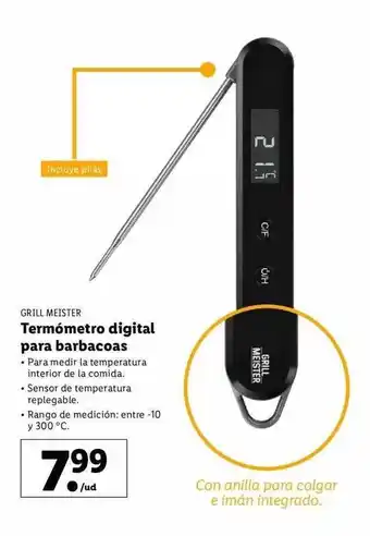 Lidl Grill Meister Termómetro Digital Para Barbacoas oferta