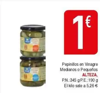 Masymas Pepinillos En Vinagre Medianos O Pequeños Alteza oferta
