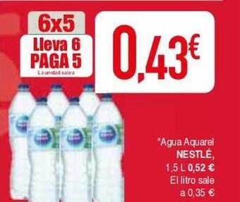 Masymas Agua Aquarel Nestlé oferta