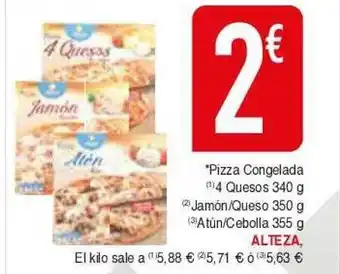 Masymas Pizza Congelada 4 Quesos Jamón, Queso Atún O Cebolla Alteza oferta