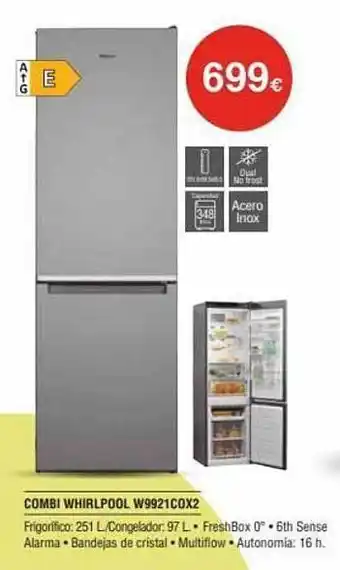 Milar Combi Whirlpool W9921cox2 oferta