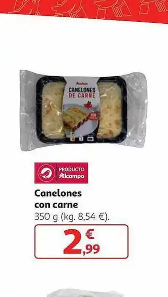 Alcampo Canelones Con Carne oferta