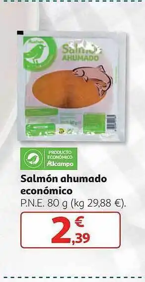 Alcampo Salmón Ahumado Económico oferta