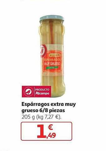 Alcampo Espárragos Extra Muy Grueso 6 8 Piezas oferta