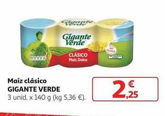 Alcampo Maíz Clásico Gigante Verde oferta