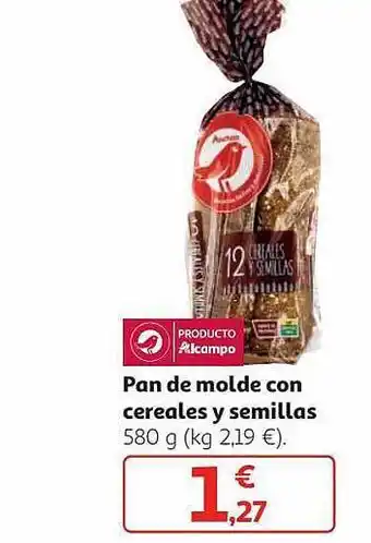 Alcampo Pan De Molde Con Cereales Y Semillas oferta