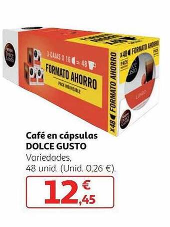 Alcampo Café En Cápsulas Dolce Gusto oferta