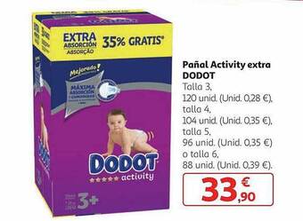 Alcampo Pañal Activity Extra Dodot oferta