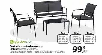 Alcampo Conjunto Para Jardín 4 Piezas Gardenstar' oferta