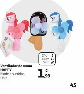 Alcampo Ventilador De Mano Happy oferta