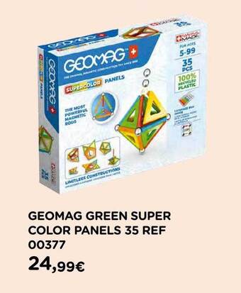 Hipercor Geomag Green Super Color Panels 35 Ref 00377 oferta