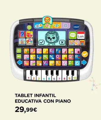 Hipercor Tablet Infantil Educativa Con Piano oferta