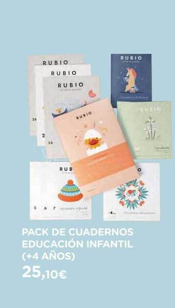 Hipercor Pack De Cuadernos Educación Infantil +4 Años oferta