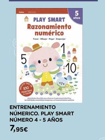 Hipercor Entrenamiento Númerico. Play Smart Número 4 - 5 Años oferta