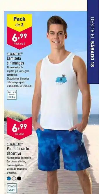 ALDI Straight Up Camiseta Sin Mangas Pantalón Corto Deportivo oferta