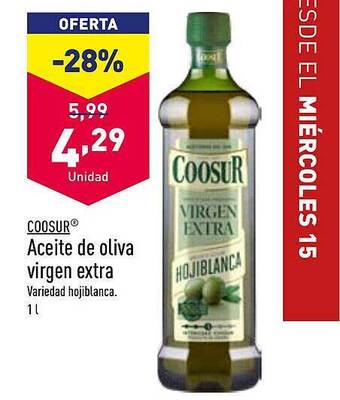ALDI Coosur Aceite De Oliva Virgen Extra oferta