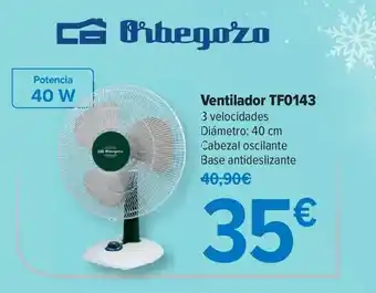 Carrefour Ventilador Tf0143 Orbegozo oferta