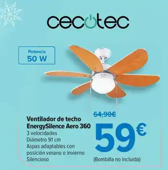 Carrefour Ventilador De Techo Energysilence Aero 360 Cecotec oferta