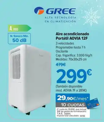 Carrefour Aire Acondicionado Portátil Aovia 12f Gree oferta