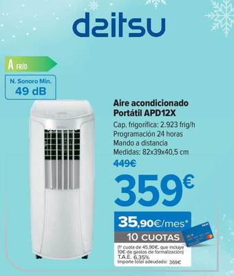 Carrefour Aire Acondicionado Portátil Apd12x oferta