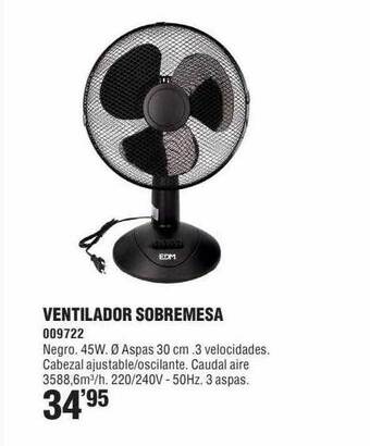 Optimus Ventilador Sobremesa oferta