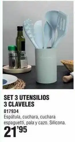 Optimus Set 3 Utensilios 3 Claveles oferta