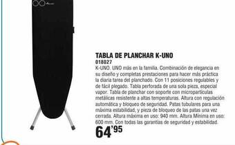 Optimus Tabla De Planchar K-uno oferta