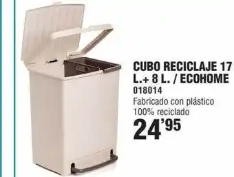 Optimus Cubo Reciclaje 17 L. + 18 L.- Ecohome oferta