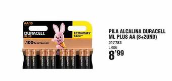 Optimus Pila Alcalina Duracell Ml Plus Aa oferta