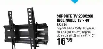 Optimus Soporte Tv 200x200 Inclinable 19' - 48' oferta