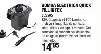 Optimus Bomba Electrica Quick Fill Intex oferta